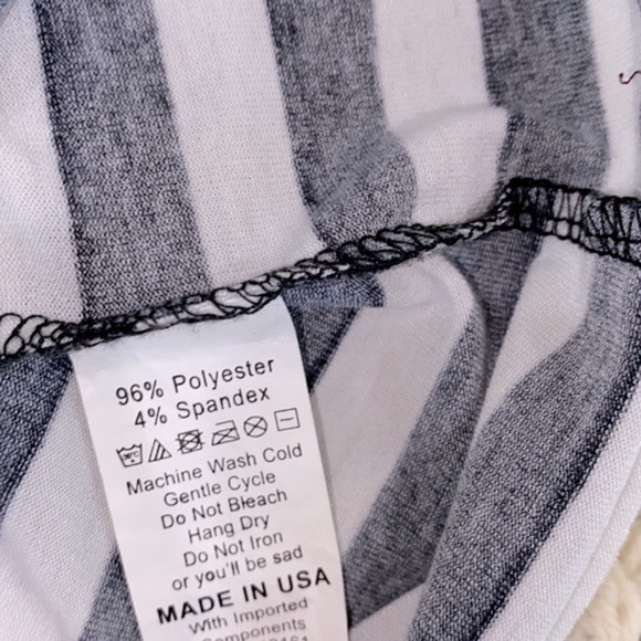 Lularoe black & white striped top size XLarge - Picture 4 of 5